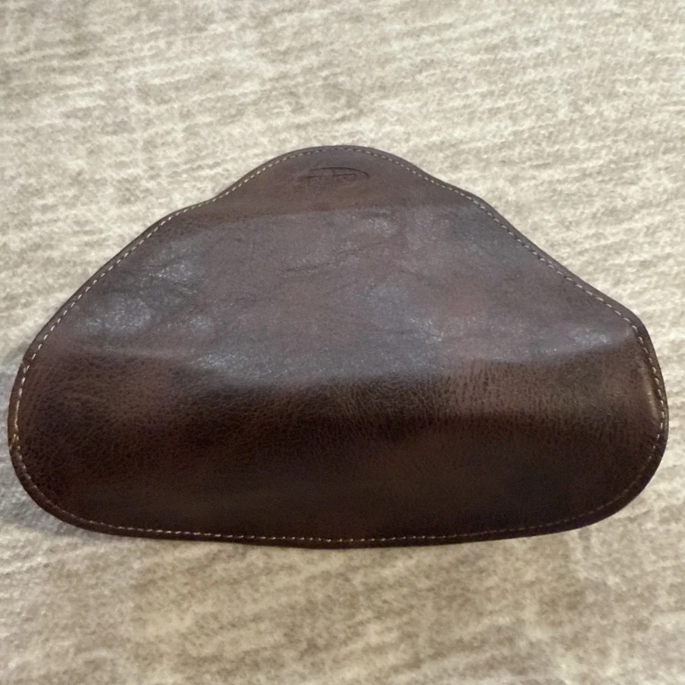 Fossil Brown Soft Lining Magnetic Closure Sunglasses Eyeglasses Leather Case